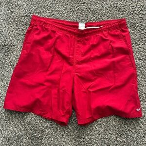 Nike Men's XL Red Board Shorts Swim Trunks Beach Surf